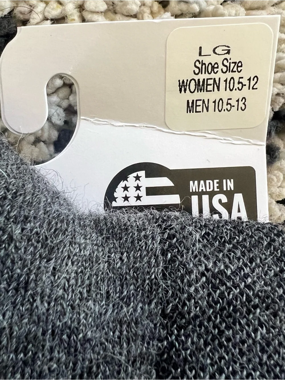 Hollow Alpaca Ski Socks All Day Warmth Grey Size Large
